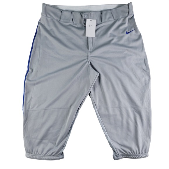 Nike Other - Nike Baseball Pants Mens 3XL Grey NEW BQ9021-055 Blue Side Stripe‎ Knicker Style